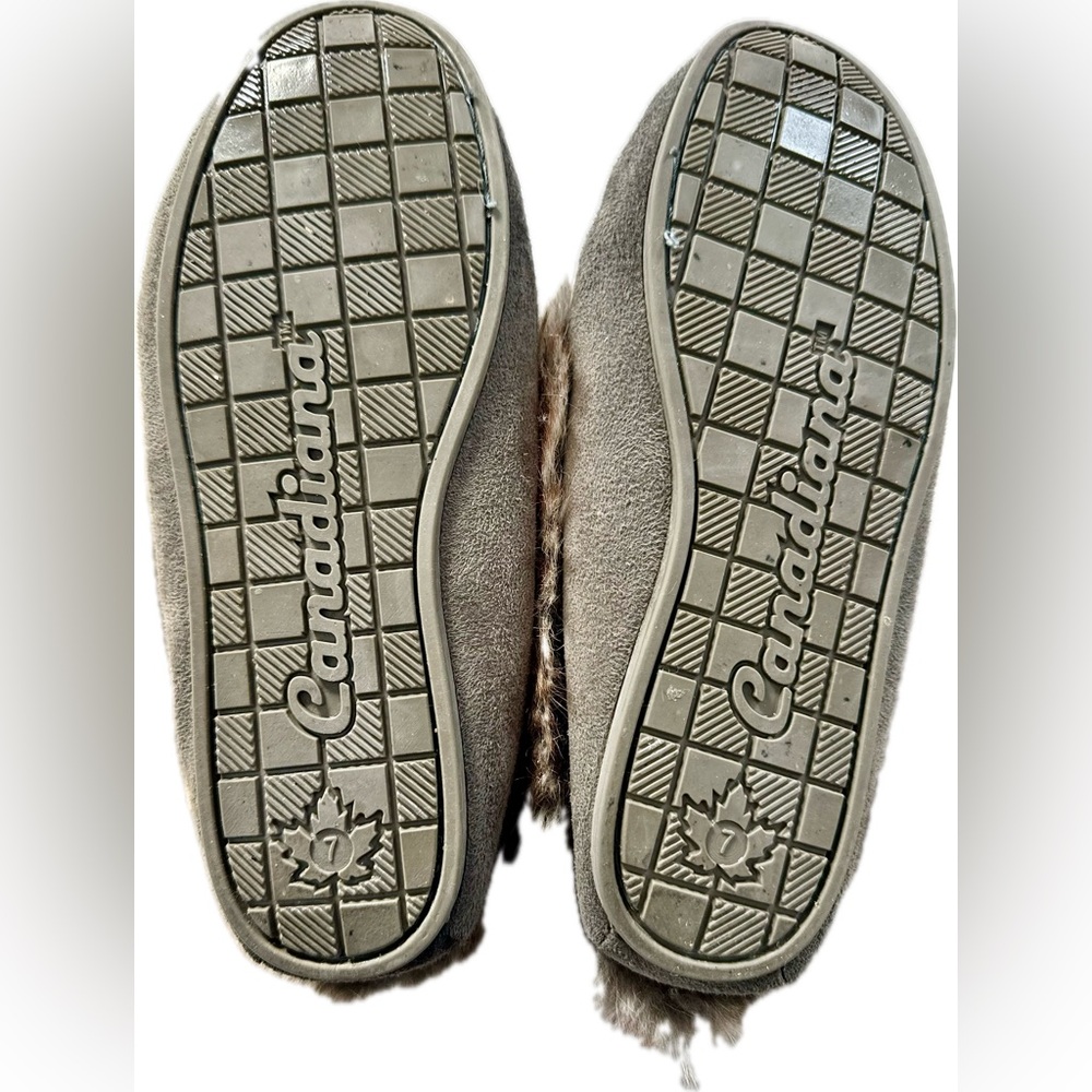 Cozy Gray Fur-Lined Women's Slippers - Picture 5 of 6
